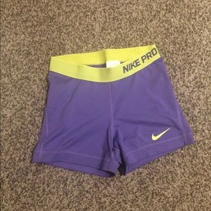Nike Pro Dri-Fit Purple Short Spandex Shorts